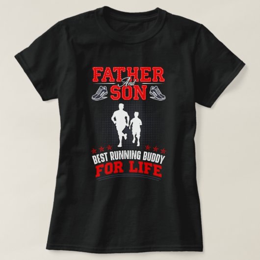 Vader en zoon Running maatje T-shirt (Design voorkant)