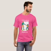 Vader en zoon Ski Buddies vrienden T-shirt (Voorkant volledig)
