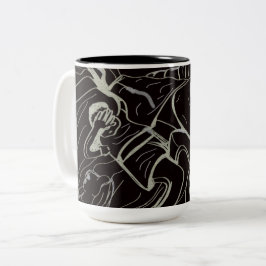 Vader en zoon tweekleurige koffiemok