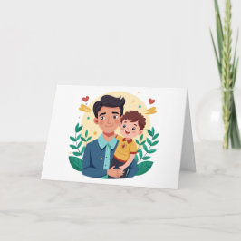 Vader en Zoon Vaderdag Kaart