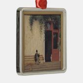 Vader en zoon van de kunstenaar op de deur metalen ornament (Rechts)