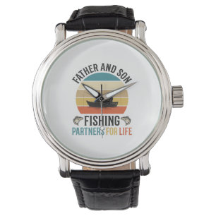 Vader en Zoon Vissen Partners voor het Leven Ontwe Horloge