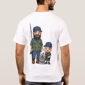 Vader en zoon vissen samen t-shirt (Achterkant)
