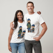 Vader en zoon vissen samen t-shirt (Unisex)