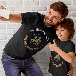 Vader en zoon Vist Mates voor het leven T-shirt