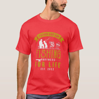 Vader en zoon Vist partners voor levensonderhoud T-shirt