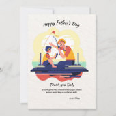 Vader en zoon Vist Vaderdag Kaart (Voorkant)