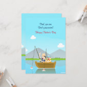 Vader en zoon Vist Vaderdag Kaart (Voorkant / Achterkant in situ)