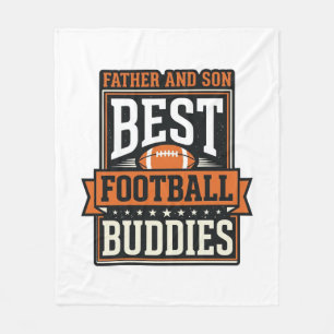 Vader en Zoon Voetbal Buddies Vintage T-shirt Desi Fleece Deken