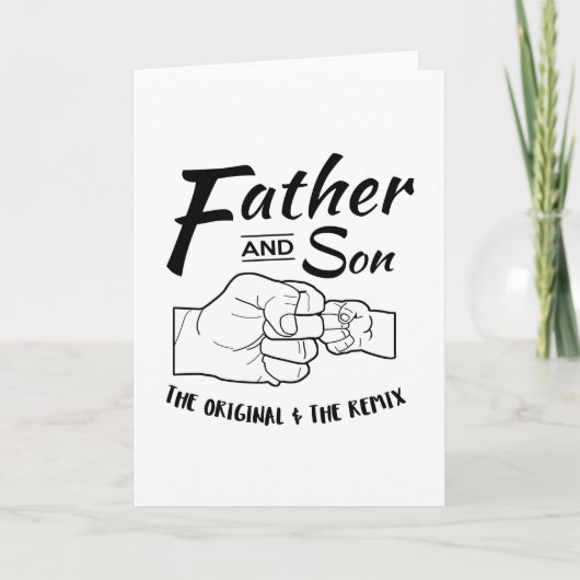 Vader en zoon vuistslag aankondiging (Voorkant)