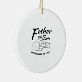 Vader en zoon vuistslag keramisch ornament (Rechts)