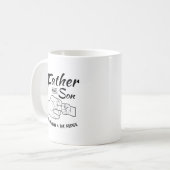 Vader en zoon vuistslag koffiemok (Voorkant links)