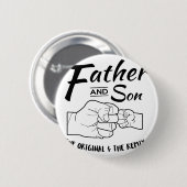 Vader en zoon vuistslag ronde button 5,7 cm (Voorkant /achterkant)