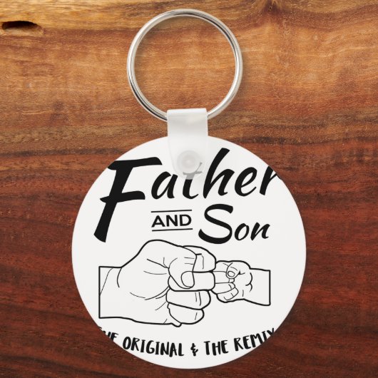 Vader en zoon vuistslag sleutelhanger (Voorkant)