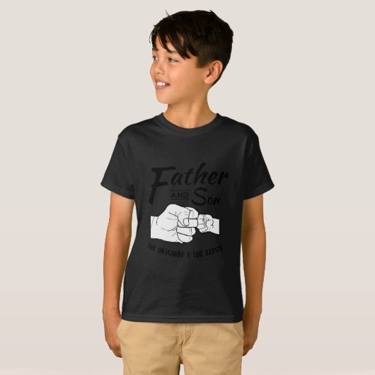 Vader en zoon vuistslag t-shirt (Voorkant volledig)