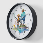 Vader en Zoon Waterverf Illustratie Ai Art (Hoek)