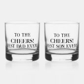 Vader en zoon Whiskey bril Whisky Glas (Voorkant)