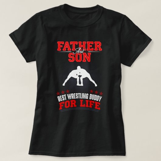 Vader en zoon Wrestling maatje T-shirt (Design voorkant)