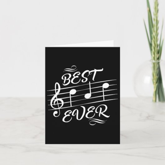 Vader Ever Muzieknotities Musicus Vaderdag Kaart (Voorkant)
