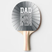 Vader Faux Chrome Ping Pong: Leven Funny Tafeltennisbatje (Voorkant)