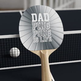 Vader Faux Chrome Ping Pong: Leven Funny Tafeltennisbatje