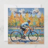 Vader Fietswedstrijd Gelukkige Verjaardag Kaart (Voorkant)