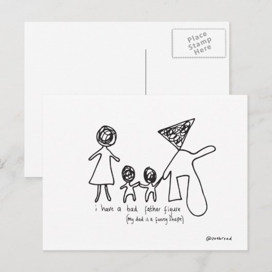 vader figuur briefkaart (Voorkant / Achterkant)