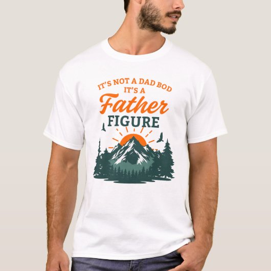Vader Figuur Dad Bod Funny Outdoor Humor Mountain T-shirt (Voorkant)