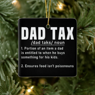 Vader Fiscale Definitie Vaderdag Grappig Vader Coo Keramisch Ornament