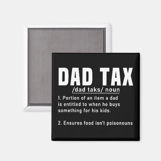 Vader Fiscale Definitie Vaderdag Grappig Vader Coo Magneet (Voorkant / Achterkant)