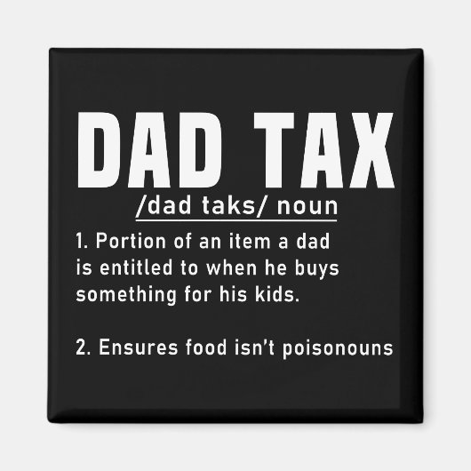 Vader Fiscale Definitie Vaderdag Grappig Vader Coo Magneet (Voorkant)