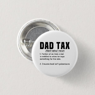 Vader Fiscale Definitie Vaderdag Grappig Vader Coo Ronde Button 3,2 Cm