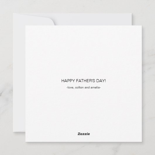 Vader Foto Collage Vaderdag Feestdagenkaart (Achterkant)