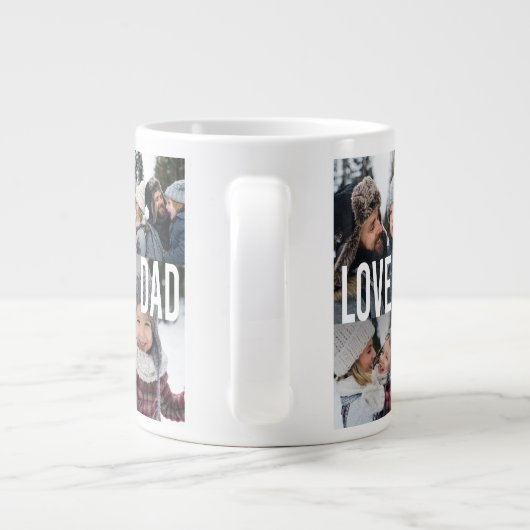 Vader Foto Collage Vaderdag Grote Koffiekop (Achterkant)