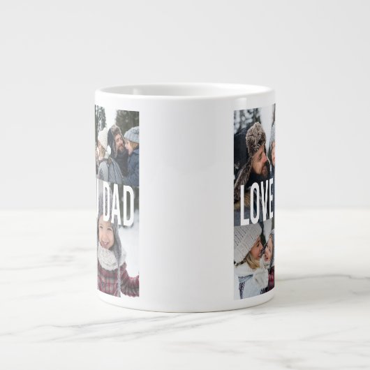 Vader Foto Collage Vaderdag Grote Koffiekop (Voorkant)