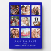Vader foto familie collage koninklijk blauw fotoplaat (voorkant)