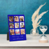 Vader foto familie collage koninklijk blauw fotoplaat (Zijkant)