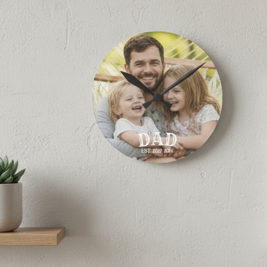 Vader Foto Gesticht Ronde Klok