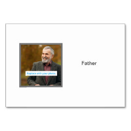 Vader Foto op Gepersonaliseerde Familie Flashcards Kaart