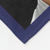 Vader fotocollage marineblauw fleece deken (Hoek)