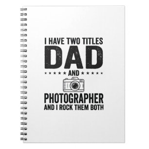 Vader Fotograaf Vintage Gravure Shirt Ontwerp_1 Notitieboek