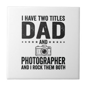 Vader Fotograaf Vintage Gravure Shirt Ontwerp_1 Tegeltje