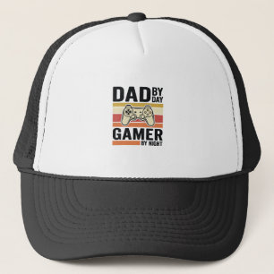 Vader Gamer Vintage Controller T-Shirt Ontwerp_1 Trucker Pet