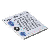 Vader gedicht - 40e verjaardag notitieblok (Schuin)