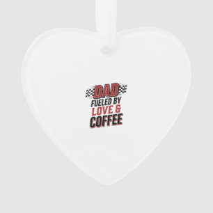 Vader Gedreven door Liefde en Koffie Racing T-shir Ornament