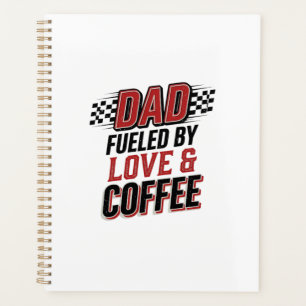 Vader Gedreven door Liefde en Koffie Racing T-shir Planner