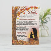 Vader geeft mijn vader... ik weet hoe het is bedankkaart (Staand voorkant)