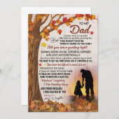 Vader geeft mijn vader... ik weet hoe het is bedankkaart (Voorkant / Achterkant)