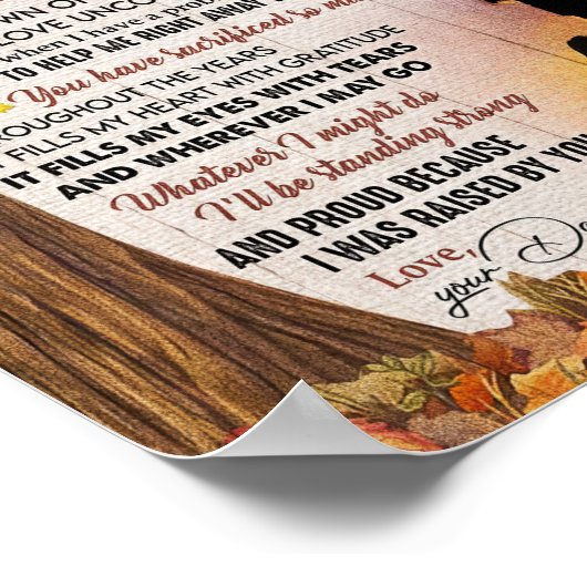 Vader geeft mijn vader... ik weet hoe het is poster (Hoek)