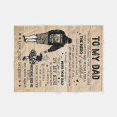 Vader geeft mijn vader mijn Hero Fleece Deken (Voorkant (Horizontaal))